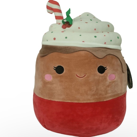 Squishmallows Official Kellytoys Plush Sivi the Peppermint Latte Drink Christmas - Picture 1 of 8